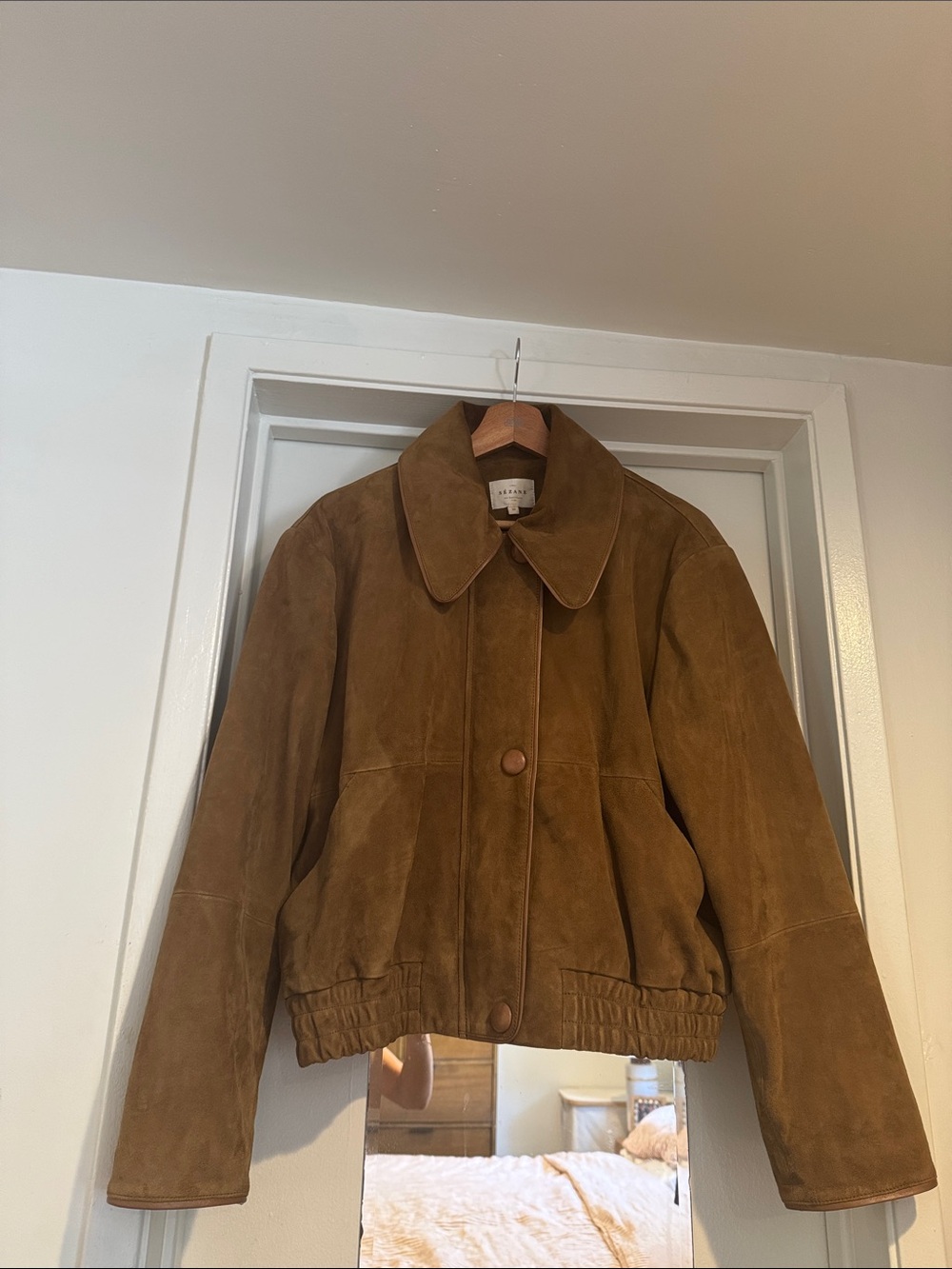 Sezane Suede THÉODORE JACKET Sz 36 - Picture 5 of 9